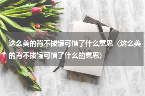 这么美的背不拔罐可惜了什么意思（这么美的背不拔罐可惜了什么的意思）