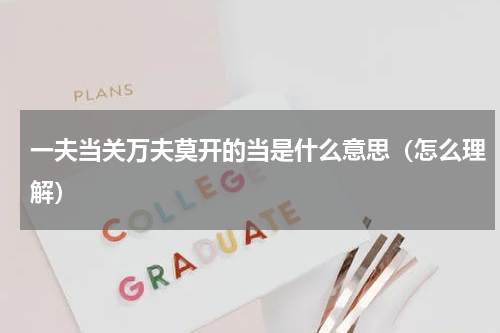 一夫当关万夫莫开的当是什么意思（怎么理解）
