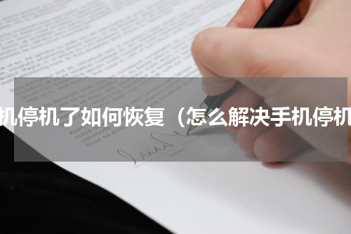 手机停机了如何恢复（怎么解决手机停机）