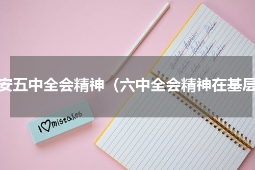 南安五中全会精神（六中全会精神在基层）
