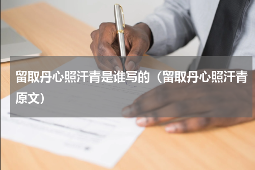 留取丹心照汗青是谁写的（留取丹心照汗青原文）