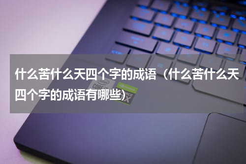 什么苦什么天四个字的成语（什么苦什么天四个字的成语有哪些）