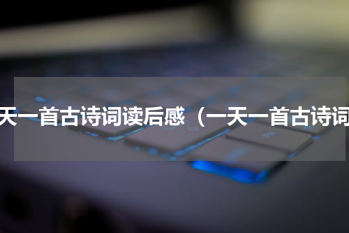 一天一首古诗词读后感（一天一首古诗词）