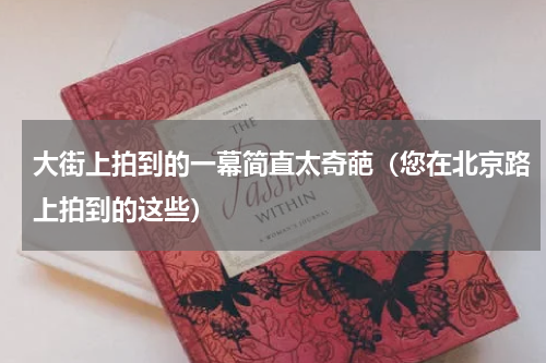 大街上拍到的一幕简直太奇葩（您在北京路上拍到的这些）