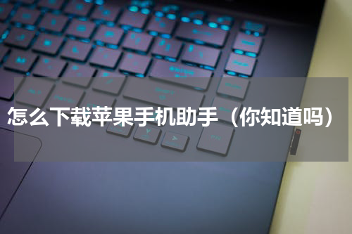 怎么下载苹果手机助手（你知道吗）