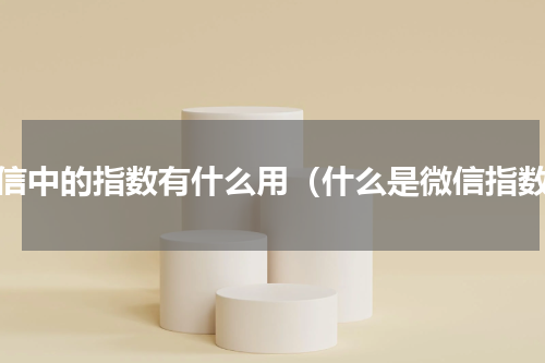 微信中的指数有什么用（什么是微信指数）