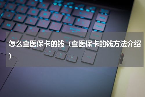 怎么查医保卡的钱（查医保卡的钱方法介绍）