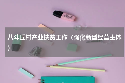 八斗丘村产业扶贫工作（强化新型经营主体）