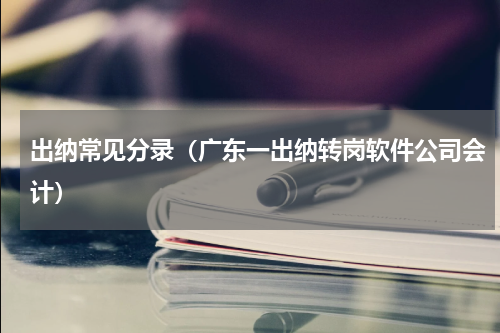 出纳常见分录（广东一出纳转岗软件公司会计）