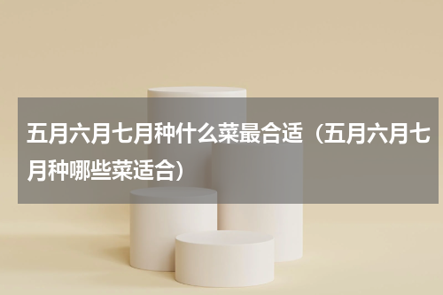 五月六月七月种什么菜最合适（五月六月七月种哪些菜适合）