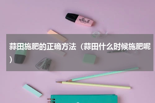 蒜田施肥的正确方法（蒜田什么时候施肥呢）