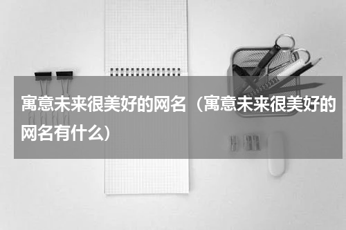 寓意未来很美好的网名（寓意未来很美好的网名有什么）