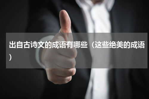 出自古诗文的成语有哪些（这些绝美的成语）