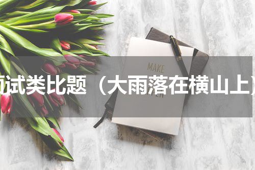 面试类比题（大雨落在横山上）