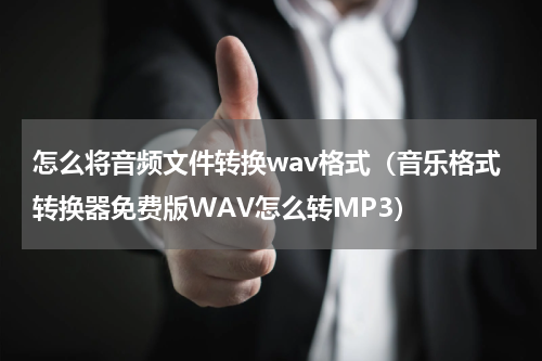 怎么将音频文件转换wav格式（音乐格式转换器免费版WAV怎么转MP3）