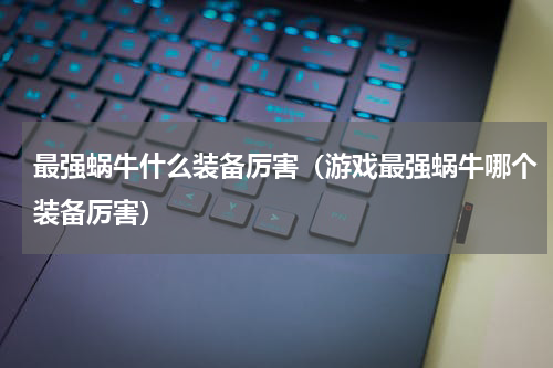 最强蜗牛什么装备厉害（游戏最强蜗牛哪个装备厉害）