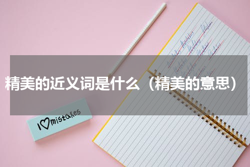 精美的近义词是什么（精美的意思）