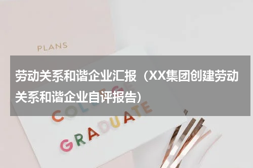 劳动关系和谐企业汇报（XX集团创建劳动关系和谐企业自评报告）