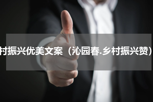 乡村振兴优美文案（沁园春.乡村振兴赞）