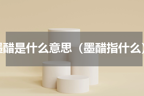 墨醋是什么意思（墨醋指什么）