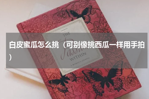 白皮蜜瓜怎么挑（可别像挑西瓜一样用手拍）
