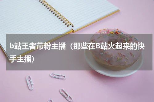 b站王者带粉主播（那些在B站火起来的快手主播）