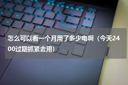 怎么可以看一个月用了多少电啊（今天2400过期抓紧去用）