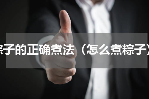 粽子的正确煮法（怎么煮粽子）
