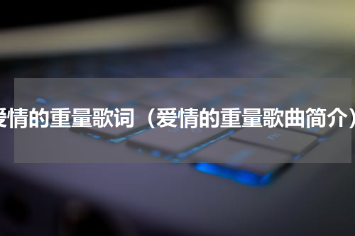 爱情的重量歌词（爱情的重量歌曲简介）