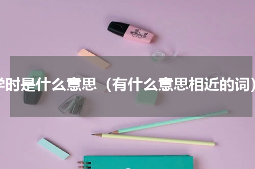 学时是什么意思（有什么意思相近的词）