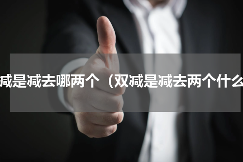 双减是减去哪两个（双减是减去两个什么）