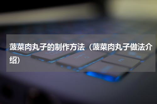 菠菜肉丸子的制作方法（菠菜肉丸子做法介绍）