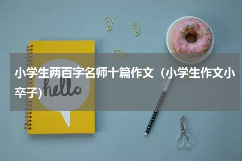 小学生两百字名师十篇作文（小学生作文小卒子）