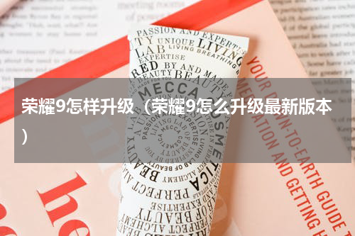 荣耀9怎样升级（荣耀9怎么升级最新版本）