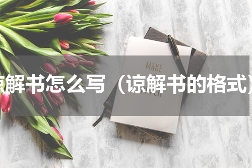 谅解书怎么写（谅解书的格式）