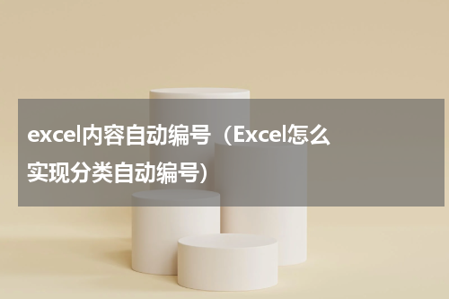 excel内容自动编号（Excel怎么实现分类自动编号）