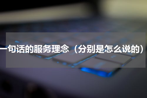 一句话的服务理念（分别是怎么说的）