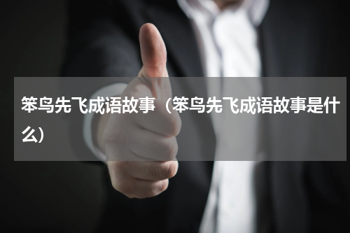 笨鸟先飞成语故事（笨鸟先飞成语故事是什么）