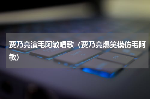 贾乃亮演毛阿敏唱歌（贾乃亮爆笑模仿毛阿敏）
