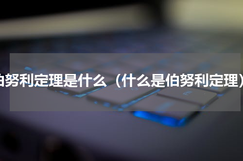 伯努利定理是什么（什么是伯努利定理）