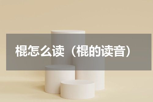 棍怎么读（棍的读音）
