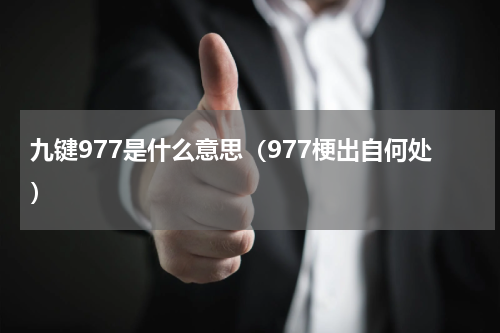 九键977是什么意思（977梗出自何处）