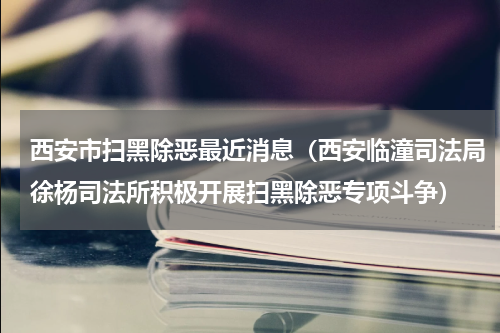 西安市扫黑除恶最近消息（西安临潼司法局徐杨司法所积极开展扫黑除恶专项斗争）