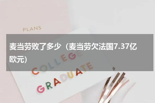 麦当劳败了多少（麦当劳欠法国7.37亿欧元）