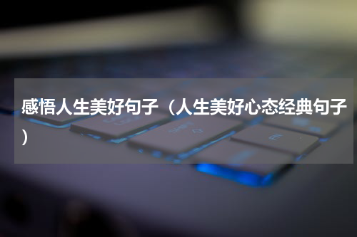 感悟人生美好句子（人生美好心态经典句子）