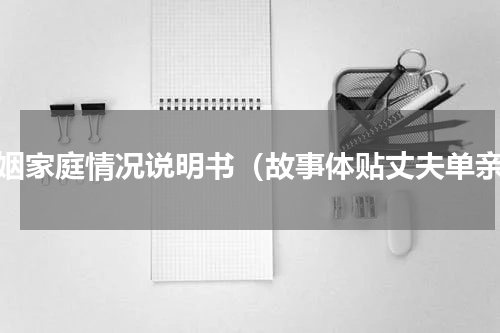 婚姻家庭情况说明书（故事体贴丈夫单亲）