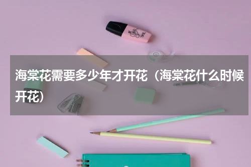 海棠花需要多少年才开花（海棠花什么时候开花）