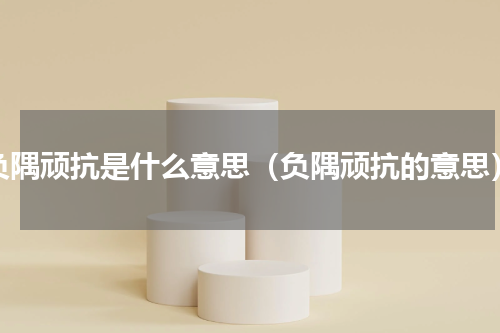 负隅顽抗是什么意思（负隅顽抗的意思）