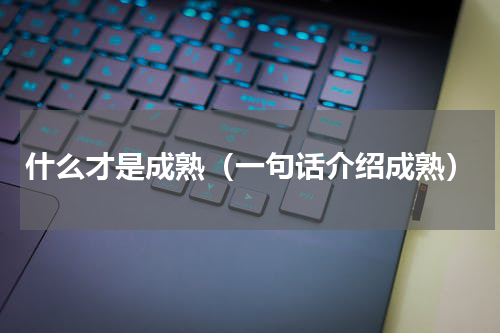 什么才是成熟（一句话介绍成熟）