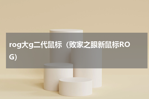 rog大g二代鼠标（败家之眼新鼠标ROG）